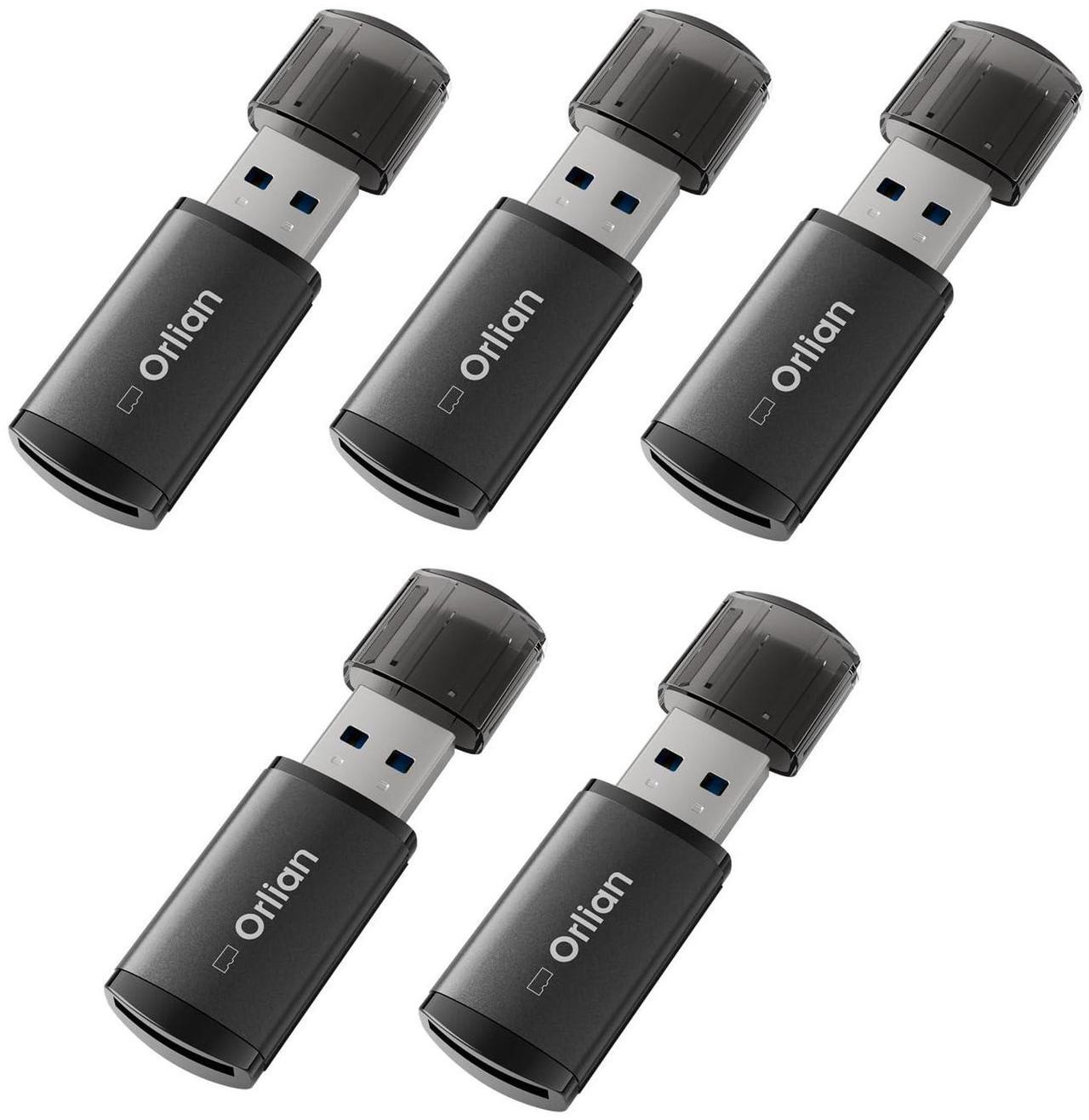 Main image of 5 Pack USB 3.0 Micro SD Card Reader, 5Gbps Speed SD Card Adapter Compatible with Windows, MAC MacBook Pro/Air, iPhone 15 Pro/Max, Android and More, Black(Micro SD Card Not Included)