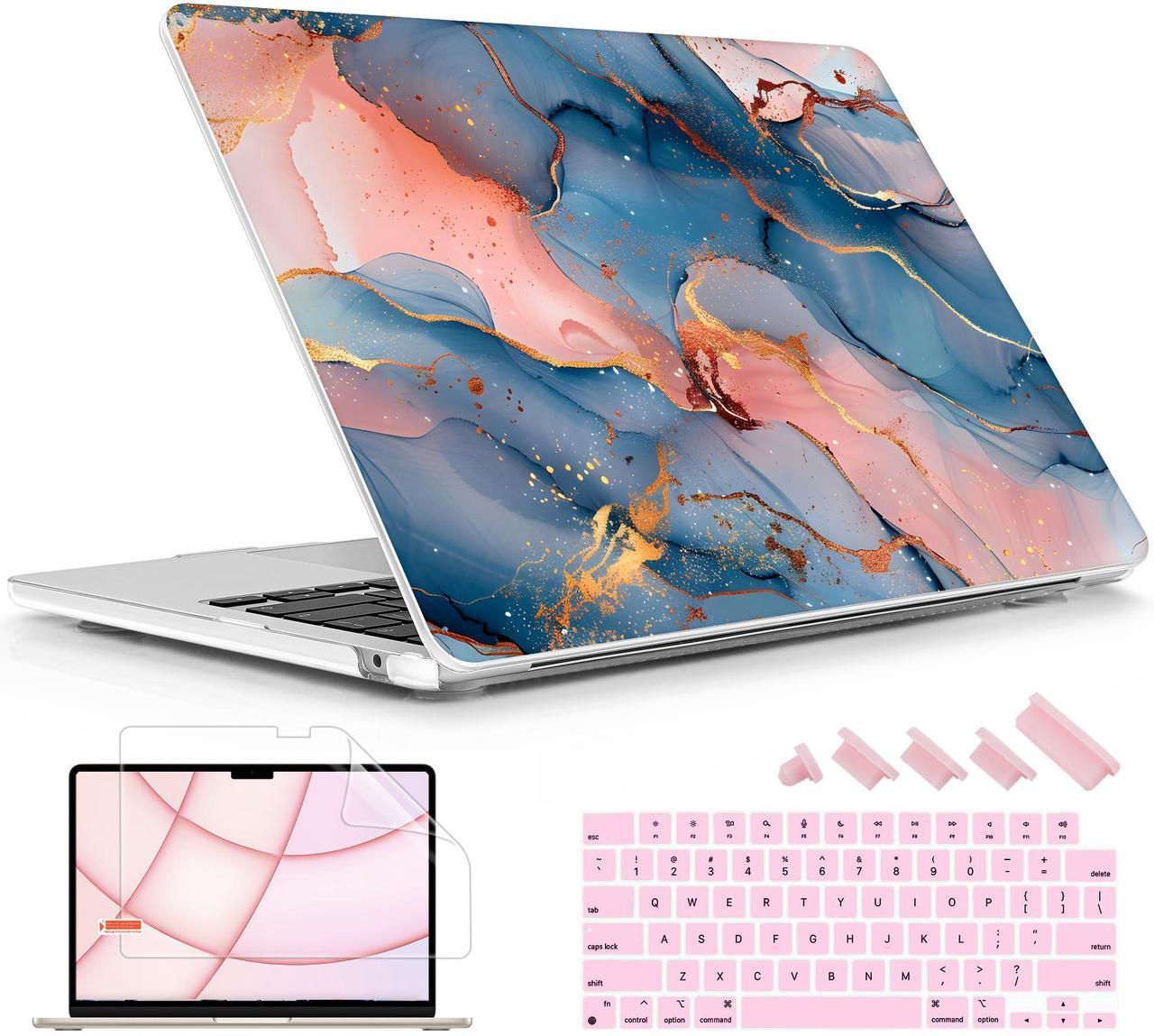 Main image of Lepeoac Case for MacBook Air 15 Inch 2025 2024 2023 Release M4 A3241 M3 A3114 M2 A2941, Hard Shell with Screen Protector & Keyboard Cover, Compatible with Touch ID, Abstract Art P492