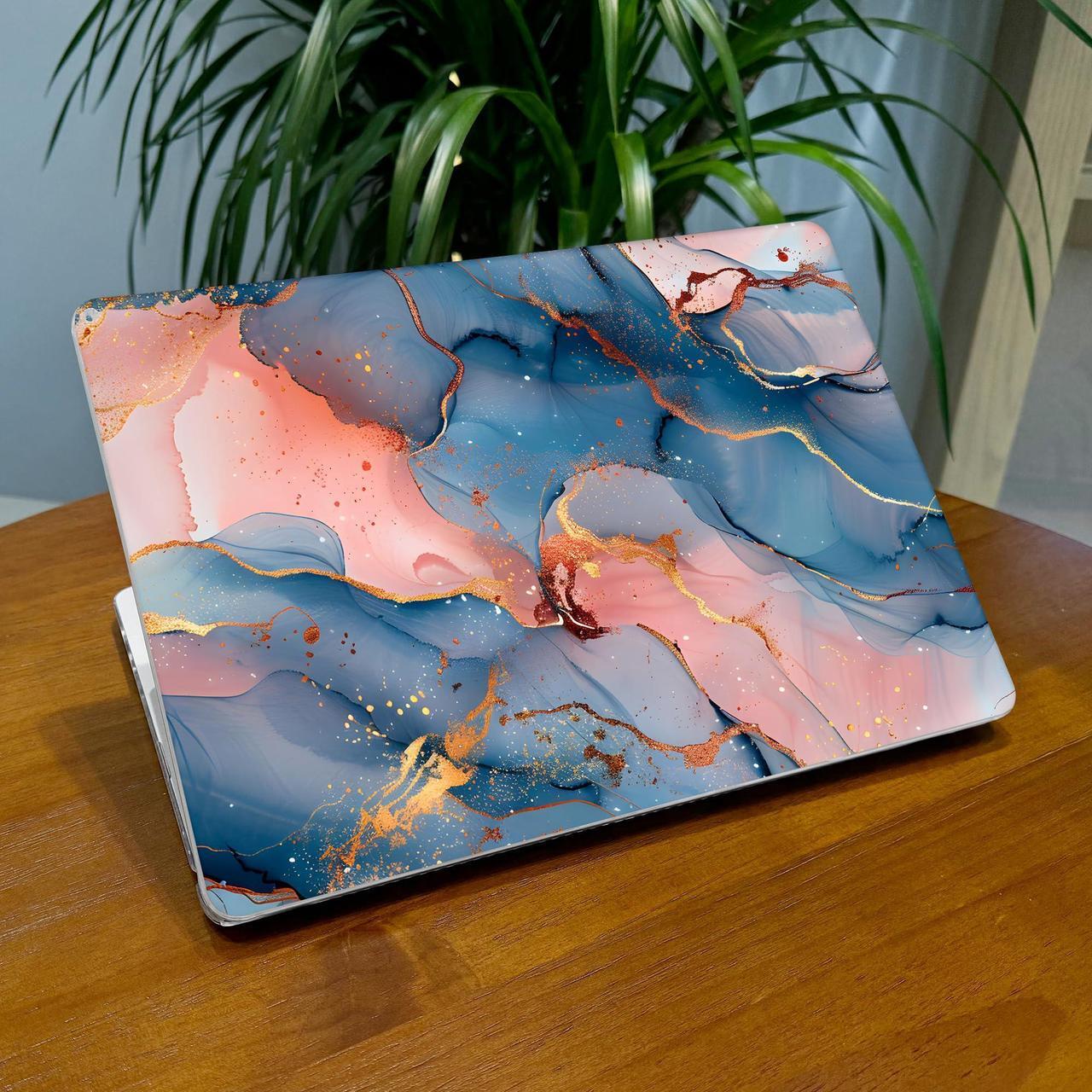 Alt view image 4 of 5 - Lepeoac Case for MacBook Air 15 Inch 2025 2024 2023 Release M4 A3241 M3 A3114 M2 A2941, Hard Shell with Screen Protector & Keyboard Cover, Compatible with Touch ID, Abstract Art P492
