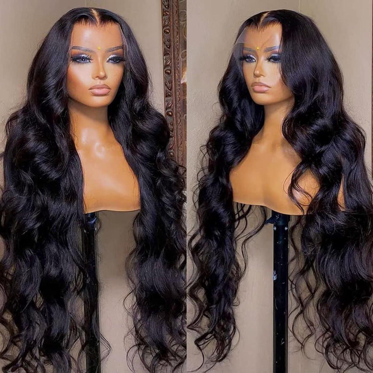 Wigs Human Hair Pre Plucked with Baby Hair 4x4 Lace Front Wigs Human Hair 180 Density BOSY  Human Hair Wigs for Black Women Natural Color 8-40INCH 8"