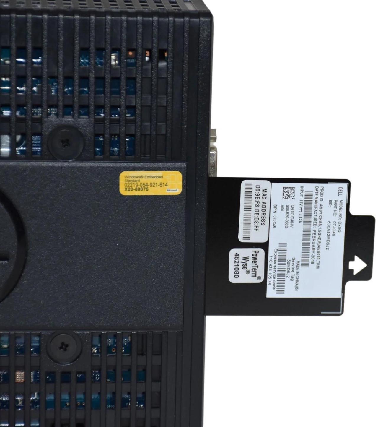 Alt view image 7 of 7 - Dell Wyse Thin Client GX-415GA 4GB Ram DDR3 32GB SSD WES7 Ethernet RJ45 7JC46 Dx0Q-5020