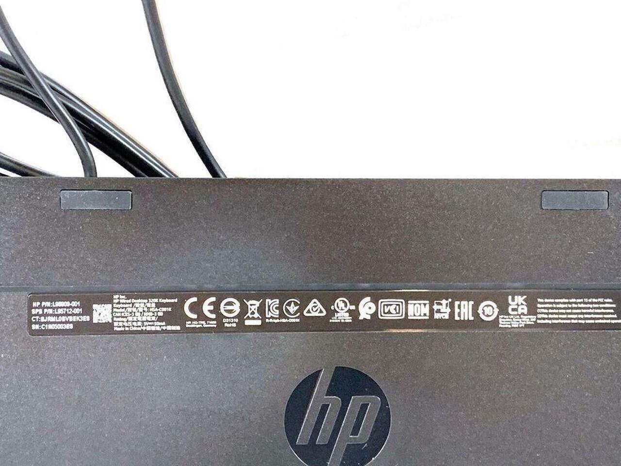 Alt view image 6 of 7 - HP Smart Buy Wired 320K Slim Keyboard Black 108 Keys USB-A HSA-C001K L96909-001