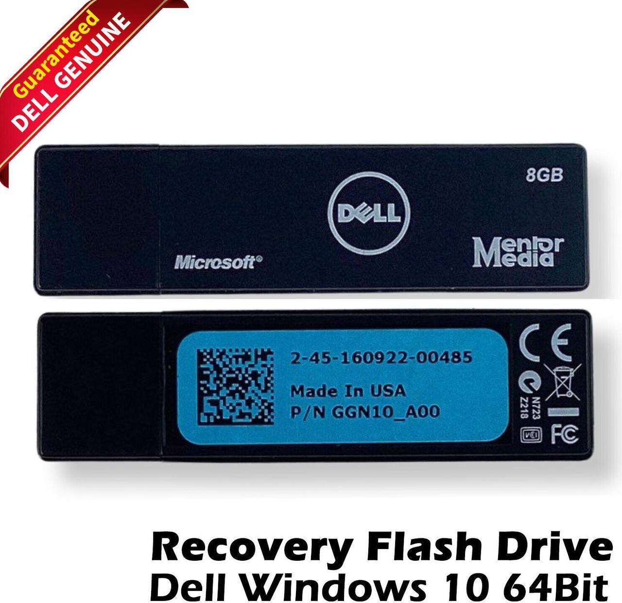 Main image of Dell Windows 10 64Bit Recovery Flash Drive Media Mentor USB 0GGN10 GGN10