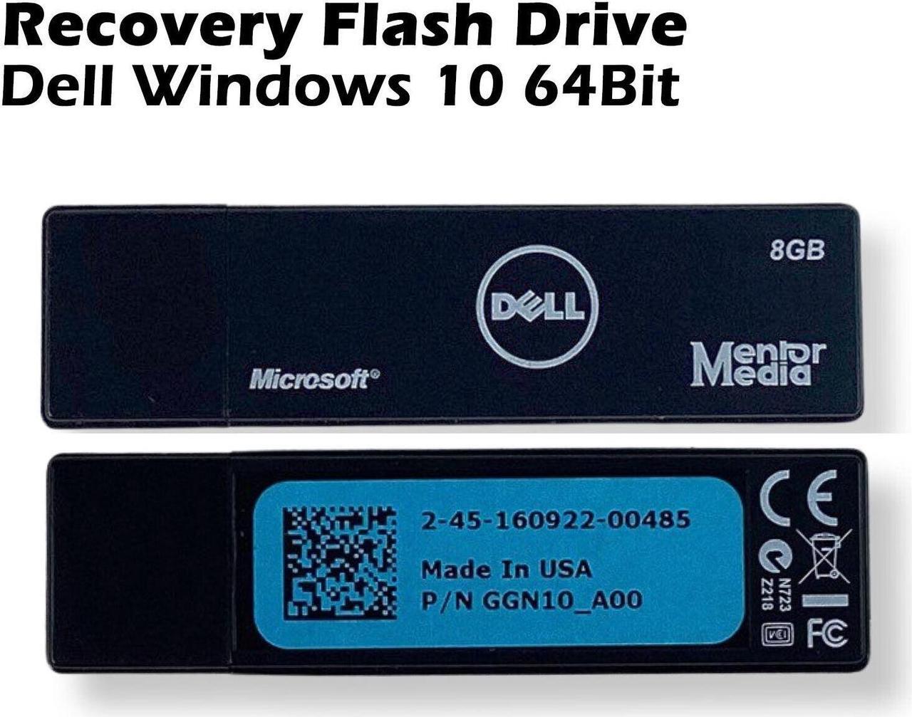 Alt view image 2 of 6 - Dell Windows 10 64Bit Recovery Flash Drive Media Mentor USB 0GGN10 GGN10