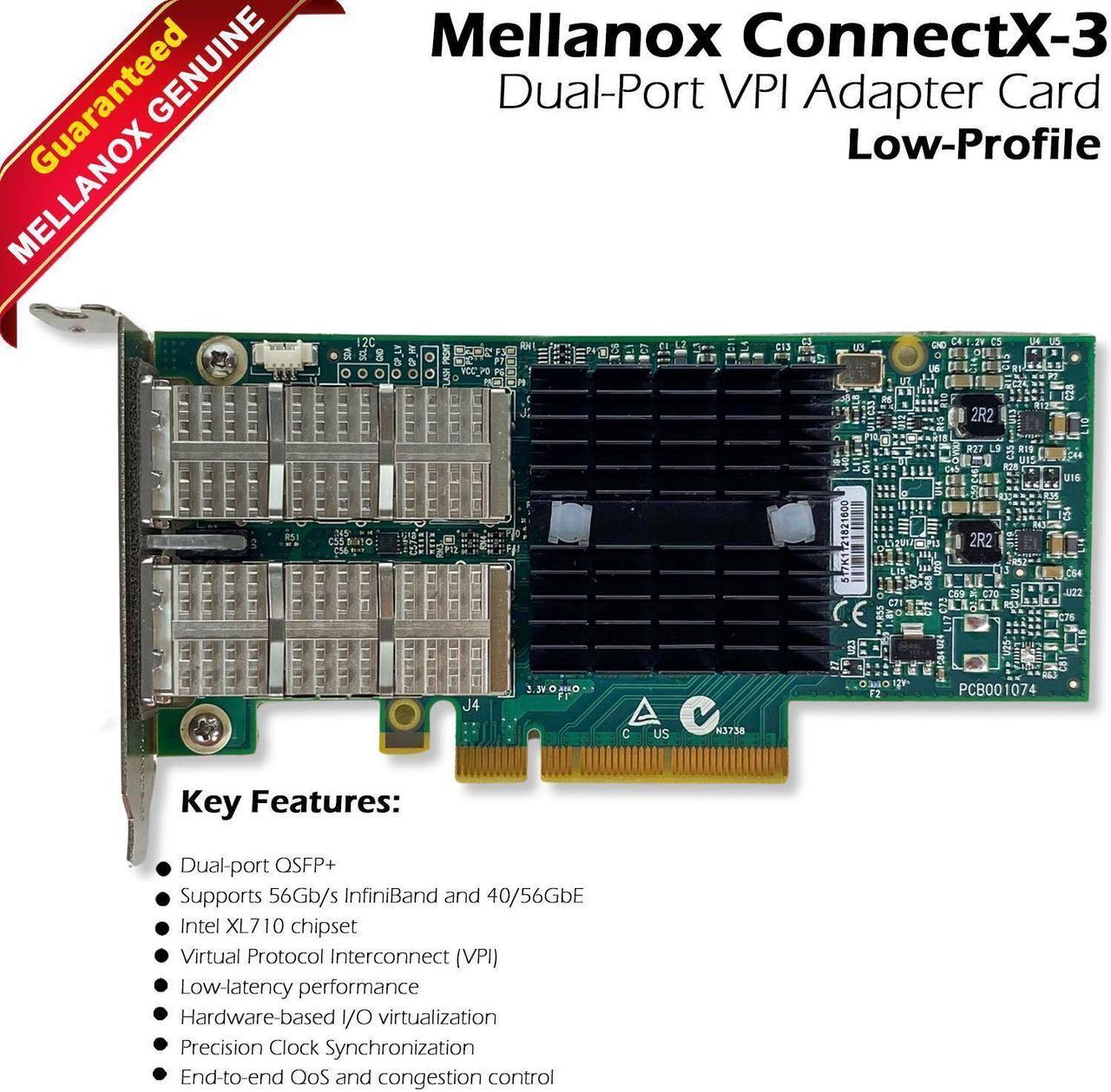 Main image of Mellanox MCX354A-FCBT CX354A ConnectX-3 VPI FDR Infiniband 40GbE QSFP PCIe Card