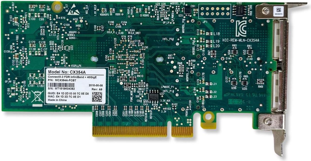 Alt view image 3 of 7 - Mellanox MCX354A-FCBT CX354A ConnectX-3 VPI FDR Infiniband 40GbE QSFP PCIe Card