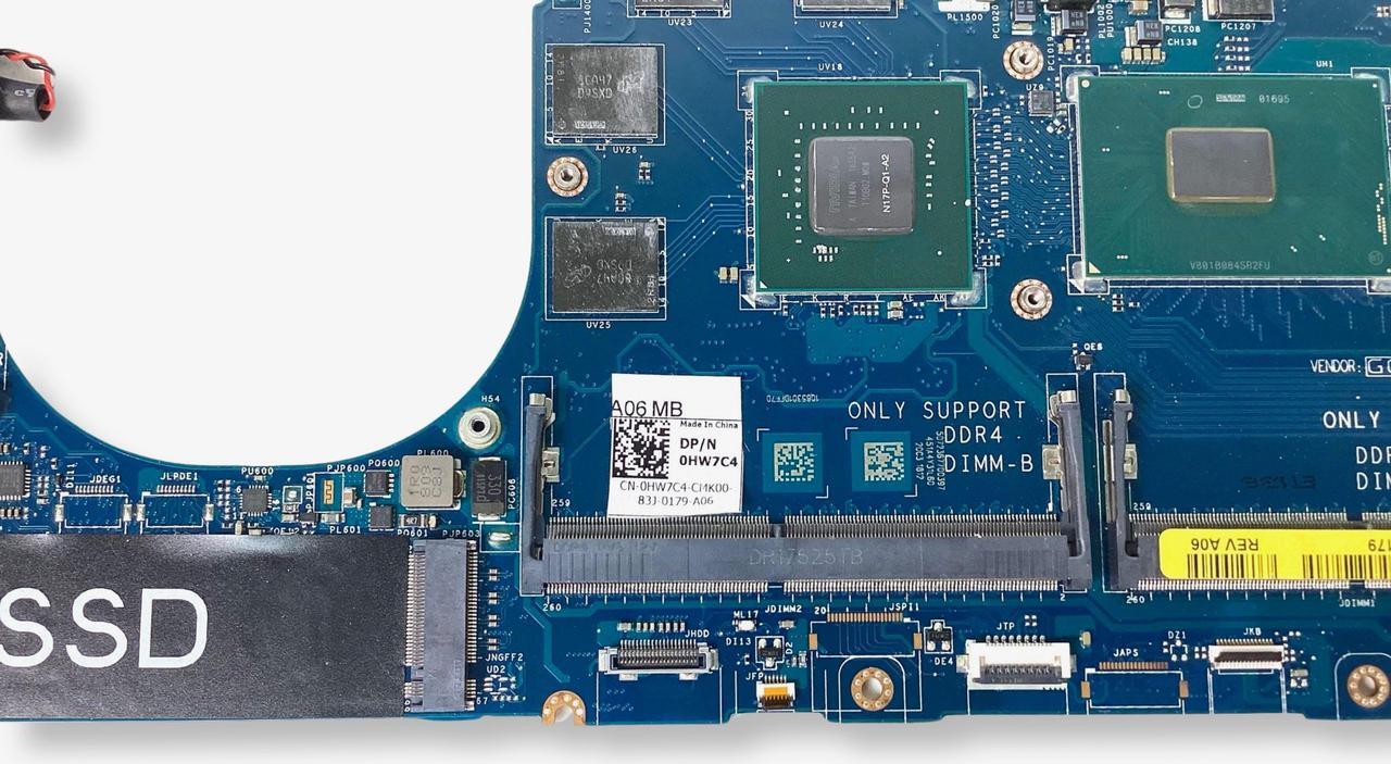 Alt view image 6 of 7 - Dell Precision 5520 Motherboard W/Nvidia Graphics i7 Quad Core 2.7GHz CPU HW7C4