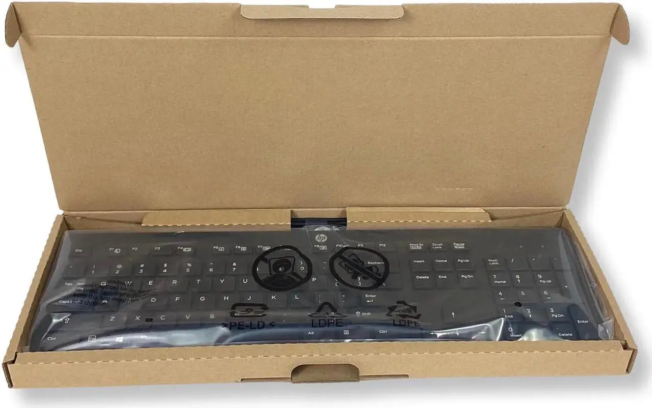Alt view image 7 of 7 - HP Keyboard Business Black Slim Style USB English Windows 8 Enhanced 803181-001