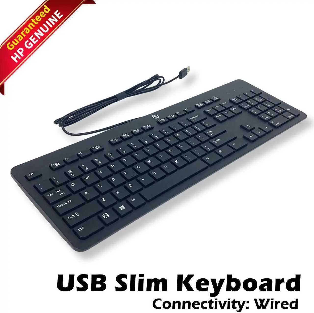 Main image of HP Keyboard Business Black Slim Style USB English Windows 8 Enhanced 803181-001