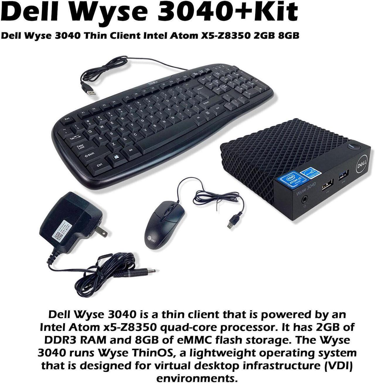 Alt view image 5 of 9 - Dell Wyse N10D - 3040 Thin Client Intel Atom X5-Z8350 Quad-core 1.50GHz 2 GB DDR3 SDRAM 8 GB SSD OS: ThinOS 8.5 9D3FH
