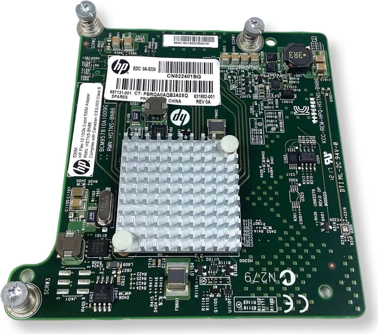 Alt view image 4 of 6 - HP 631884-B21 FLEX-10 10GB 2-PORT 530M ADAPTER 657131-001 631882-001