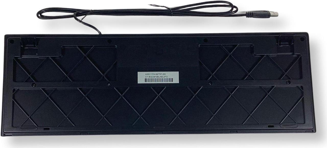 Alt view image 4 of 7 - HP COMPAQ 505130-121 USB Wired Desktop Keyboard PR1101U 697737-202