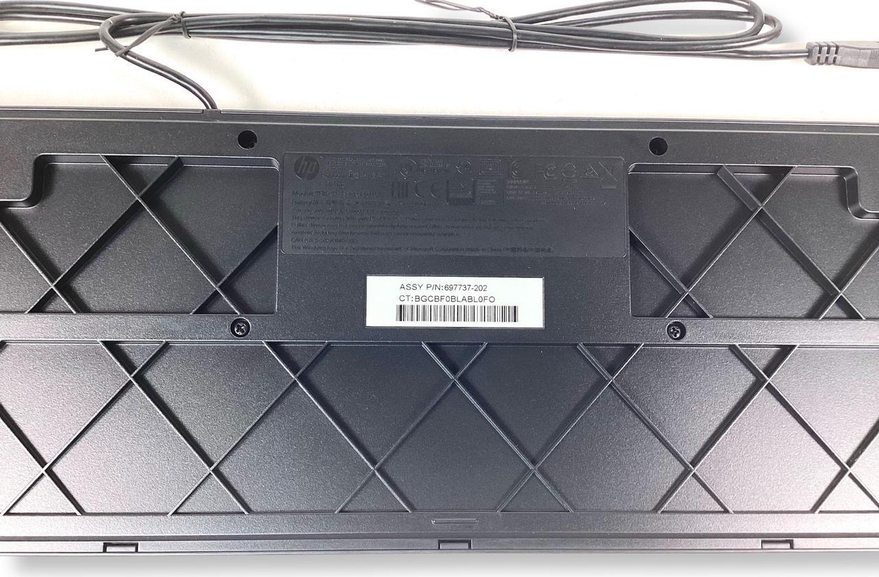 Alt view image 6 of 7 - HP COMPAQ 505130-121 USB Wired Desktop Keyboard PR1101U 697737-202