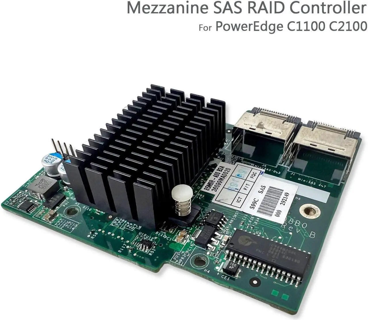 Alt view image 2 of 6 - Dell PowerEdge C1100 C2100 Mezzanine 6GBPS SAS Raid Controller 85M9R FS12-TY