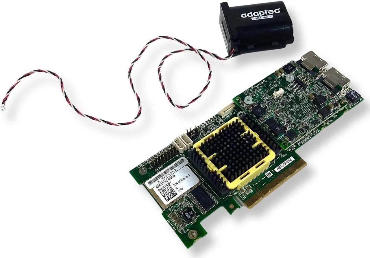 Alt view image 4 of 7 - Adaptec ASR-5805Z SAS/SATA RAID Controller + BBU