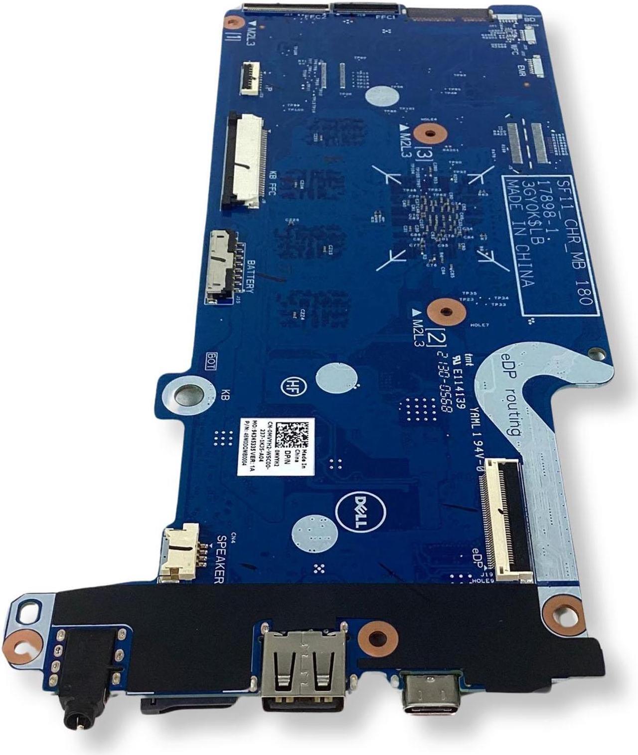 Alt view image 7 of 7 - Dell Chromebook 11 5190 Motherboard  with Intel Celeron N3350 1.10GHz, 4GB RAM, 32GB eMMC Storage MVYH2