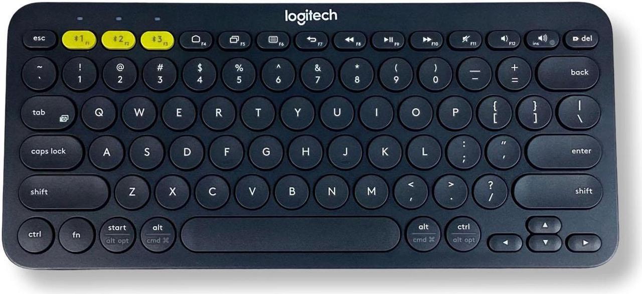 Alt view image 2 of 7 - Logitech K380 Multi-Device Bluetooth Wireless Keyboard Black