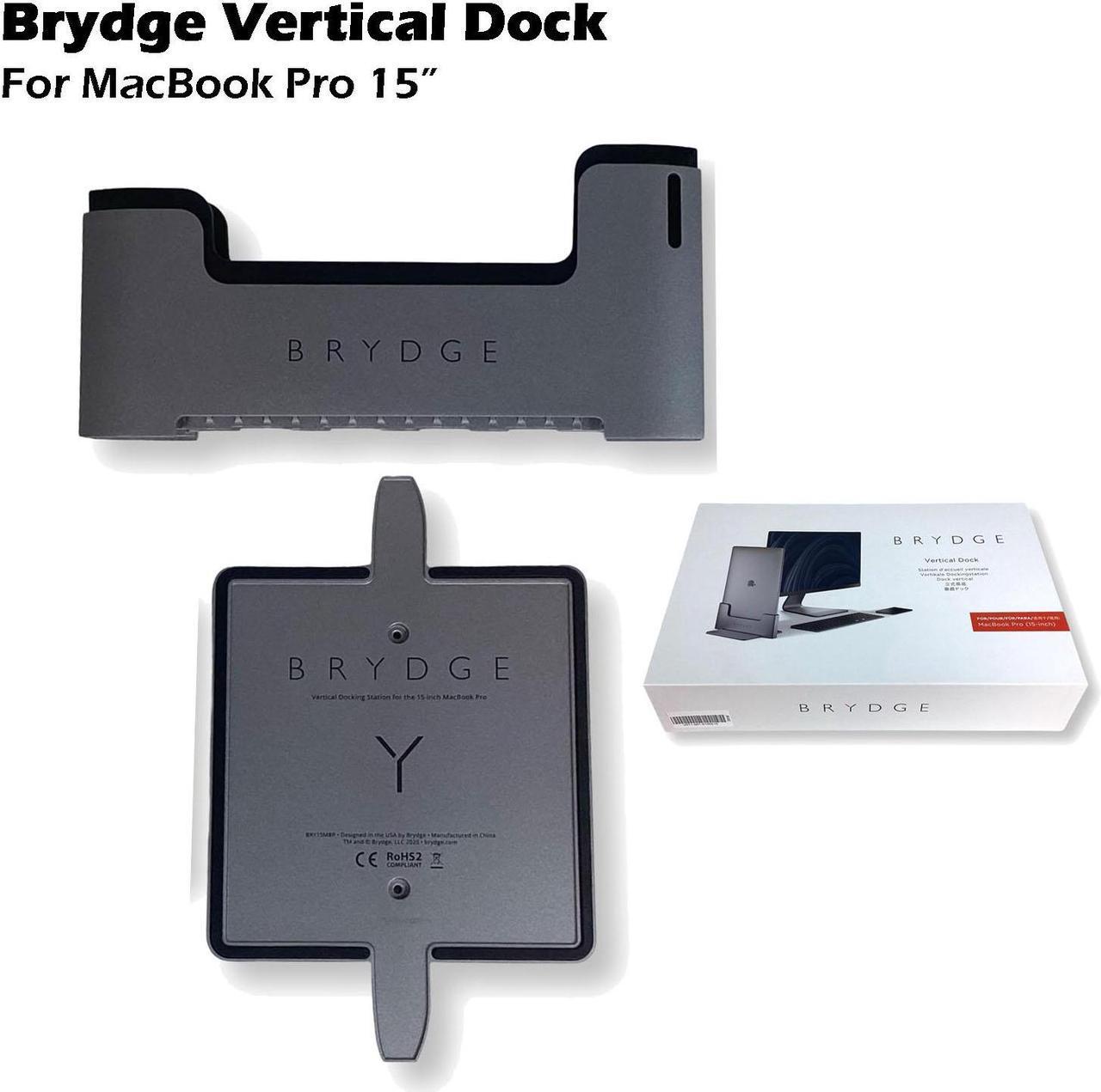 Alt view image 2 of 7 - Brydge MacBook Vertical Dock for 15" MacBook Pro Space Gray BRY15MBP