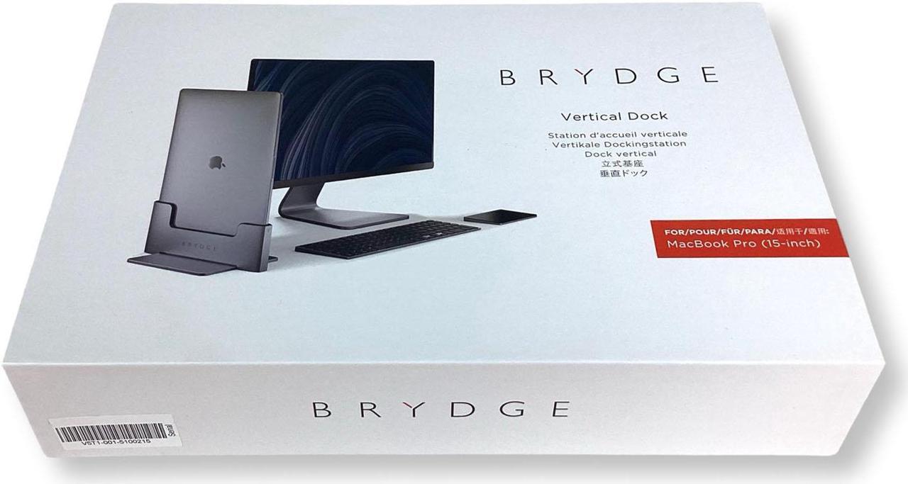 Alt view image 7 of 7 - Brydge MacBook Vertical Dock for 15" MacBook Pro Space Gray BRY15MBP