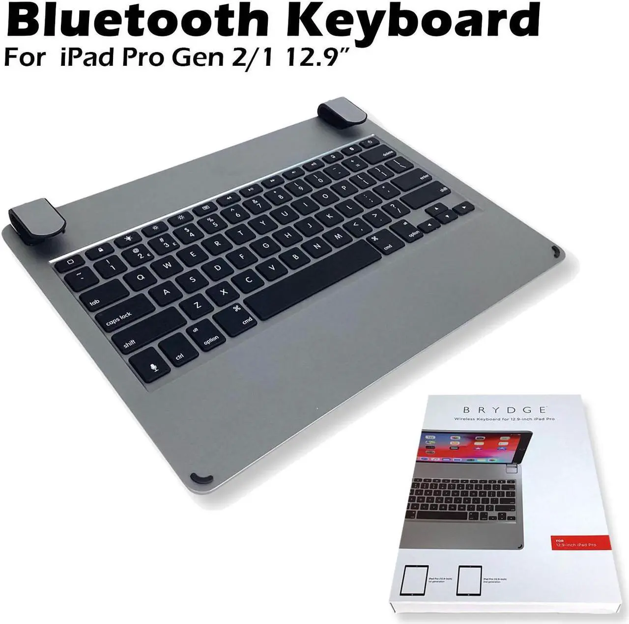 Alt view image 2 of 7 - Brydge 12.9 Series II Bluetooth Keyboard Space Gray BRY6012