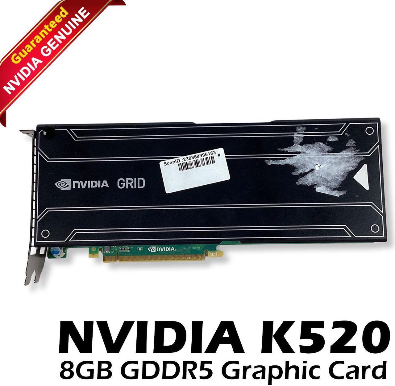 Alt view image 7 of 13 - Nvidia GRID K520 8GB GDDR5 PCIe 3.0 x16 225W 256 bit x2 GPU Video Graphics Card 5Gbps 900-12055-0020-000