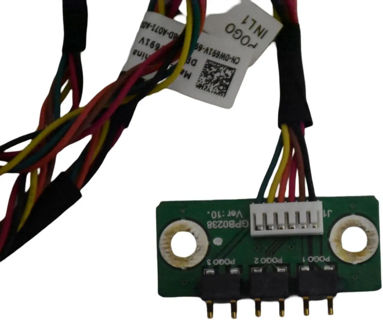 Alt view image 7 of 10 - Dell Alienware X51 Area 51 Left I/O Lighting Circuit Board with Cable W691V