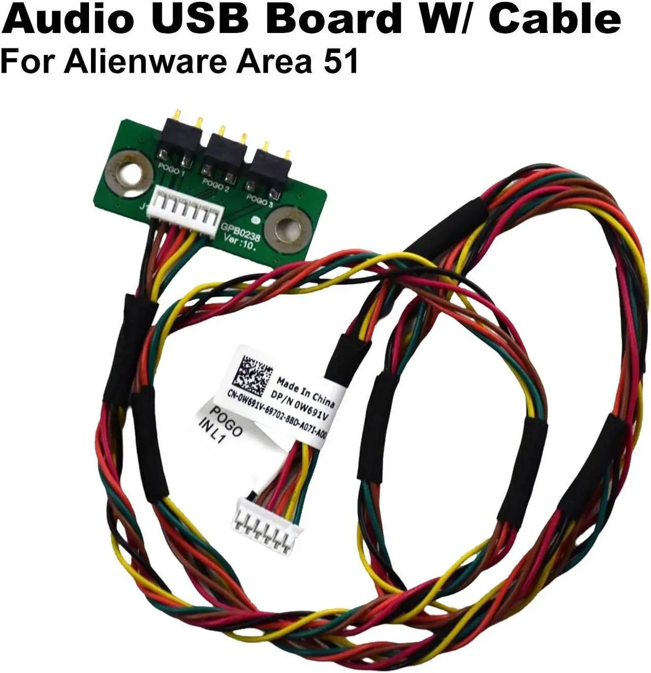 Alt view image 3 of 10 - Dell Alienware X51 Area 51 Left I/O Lighting Circuit Board with Cable W691V