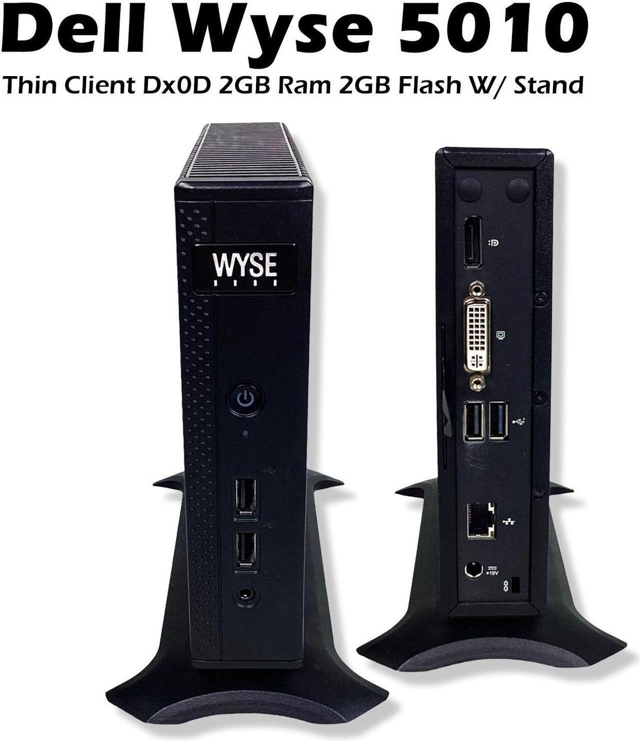 Alt view image 2 of 7 - Dell Wyse 5010 Thin Client Dx0D Dual-Core 1.40GHz Processor 2GB RAM 2GB Flash ThinOS 8.5 Ethernet with Adapter 909638-01L