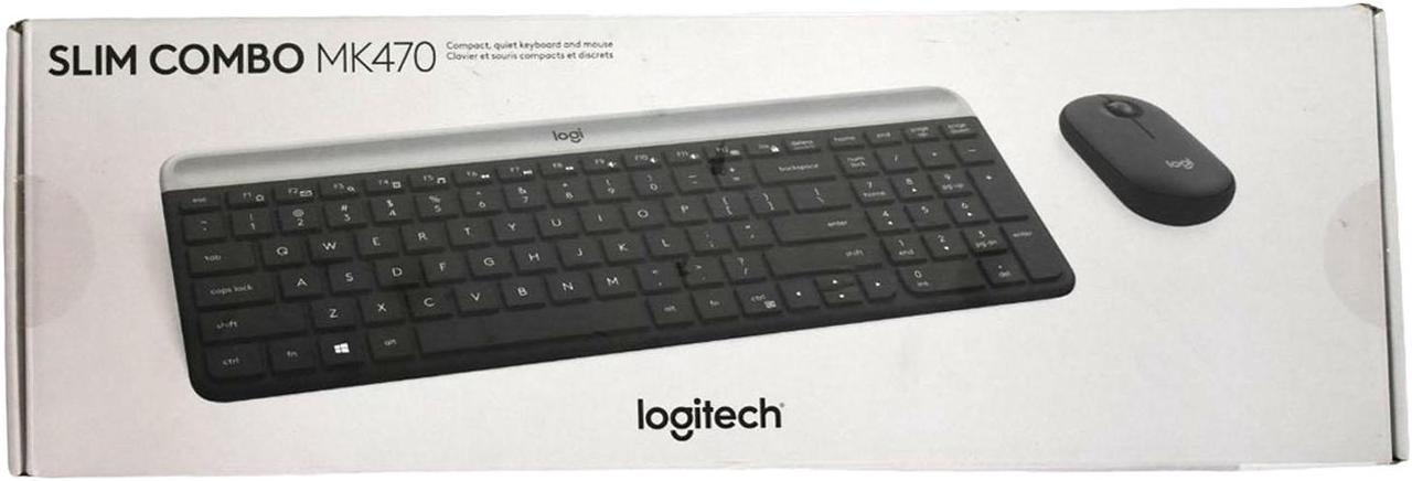 Alt view image 7 of 7 - Logitech MK470 Slim Wireless Keyboard & Mouse Combo Quiet Compact USB Graphite