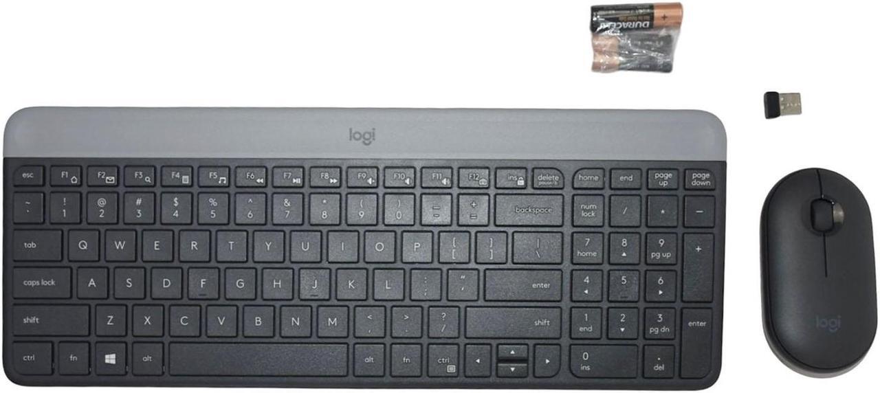 Alt view image 4 of 7 - Logitech MK470 Slim Wireless Keyboard & Mouse Combo Quiet Compact USB Graphite