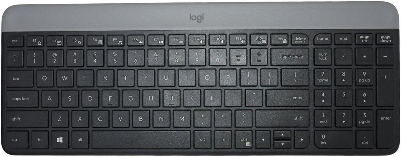 Alt view image 2 of 7 - Logitech MK470 Slim Wireless Keyboard & Mouse Combo Quiet Compact USB Graphite