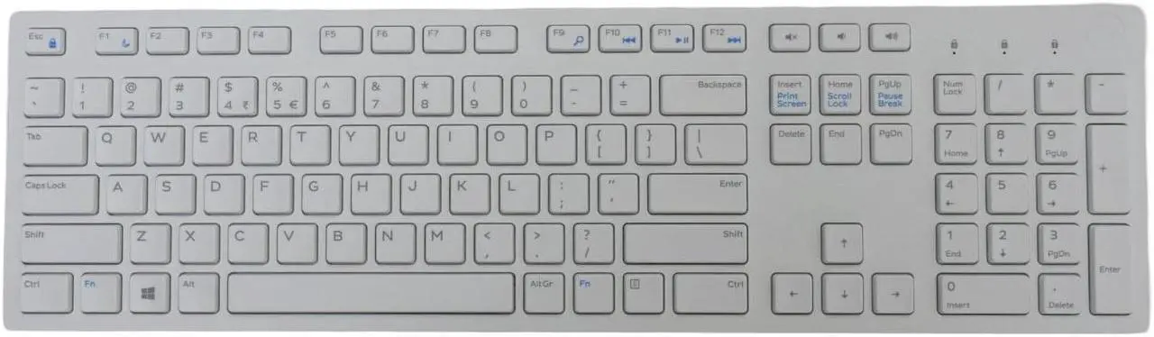 Alt view image 2 of 7 - Dell KM636 Wireless Keyboard & Mouse Combo US QWERTY White Compact Design