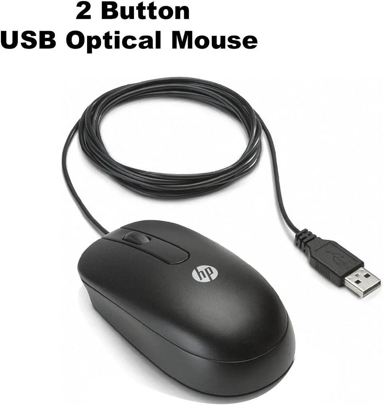 Alt view image 5 of 8 - Genuine HP USB 2-Button Optical Mouse P/N: 672652-001