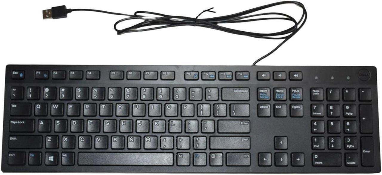 Alt view image 6 of 7 - Dell KB216 USB Slim Quiet 104-Key QWERTY Keyboard Black N6R8G RKR0N G4D2W