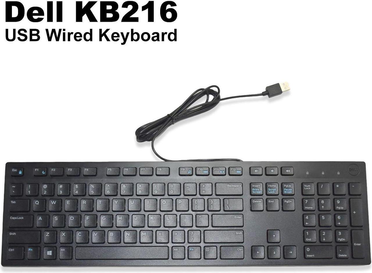 Alt view image 2 of 7 - Dell KB216 USB Slim Quiet 104-Key QWERTY Keyboard Black N6R8G RKR0N G4D2W