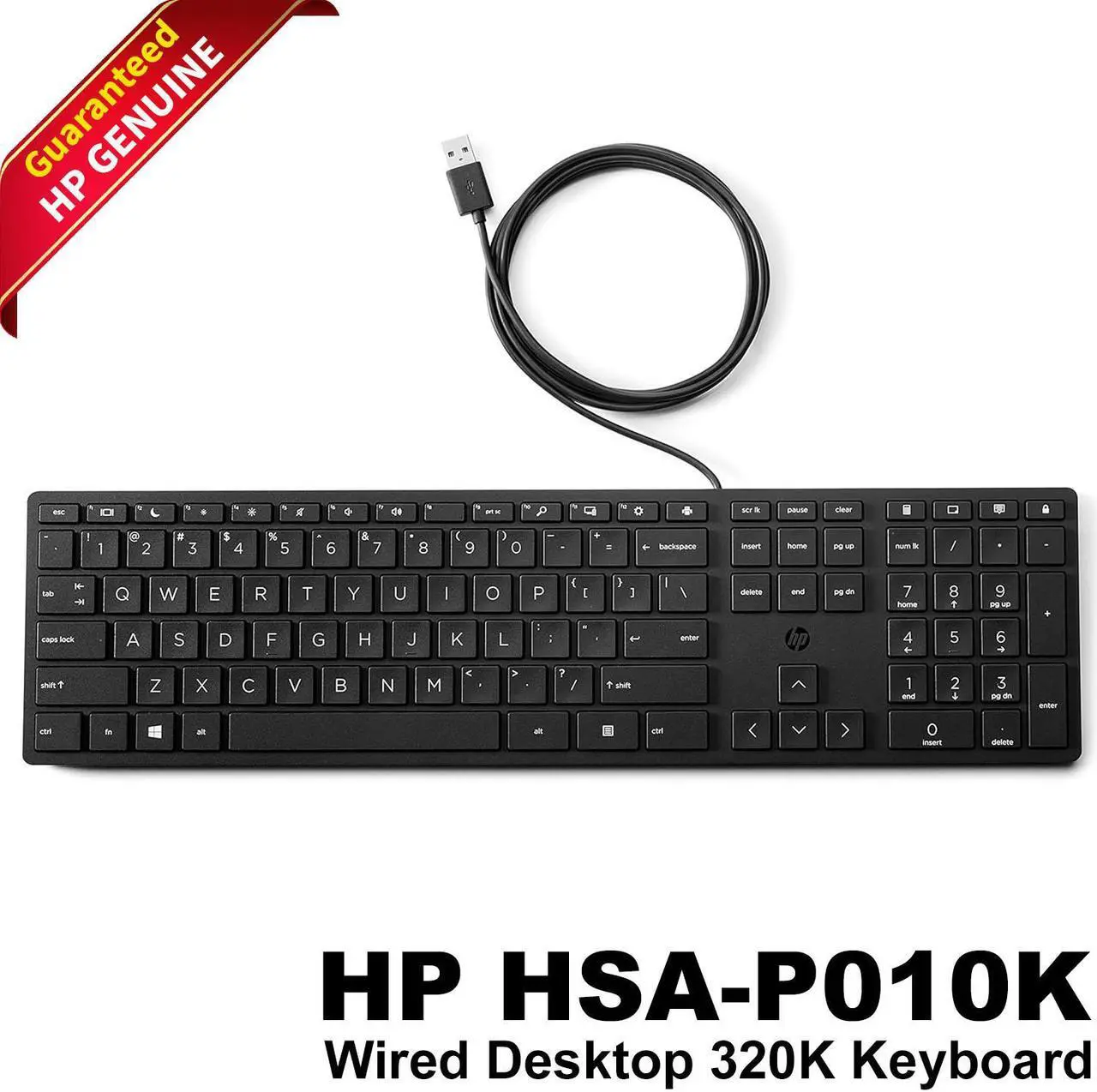 Main image of HP Smart 320K Slim Wired QWERTY Keyboard 108 Keys L96909-001 (LOT OF 50)