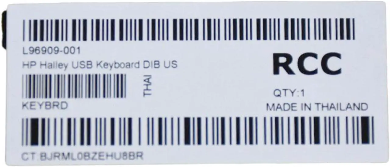 Alt view image 5 of 7 - HP Smart 320K Slim Wired QWERTY Keyboard 108 Keys L96909-001 (LOT OF 50)