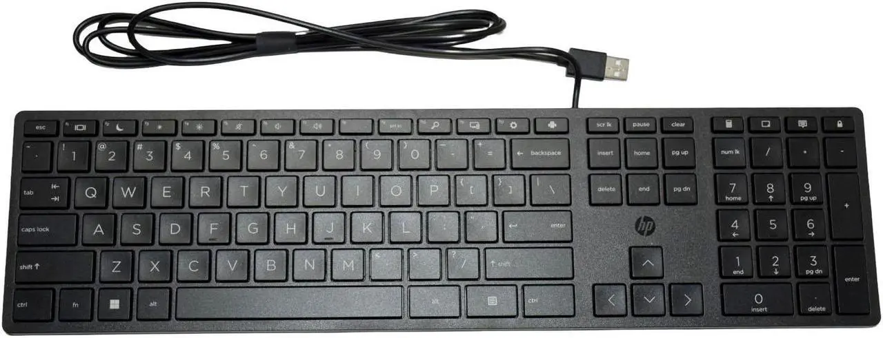 Alt view image 3 of 7 - HP Smart 320K Slim Wired QWERTY Keyboard 108 Keys L96909-001 (LOT OF 50)