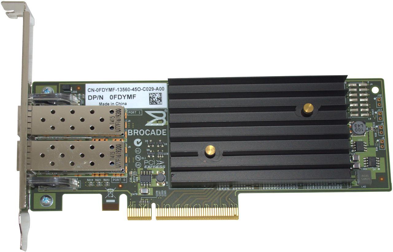 Alt view image 3 of 6 - Dell Brocade 1020 2 x Ports 10GbE PCI Exp 2.0 x8 Converged Network Adapter Card