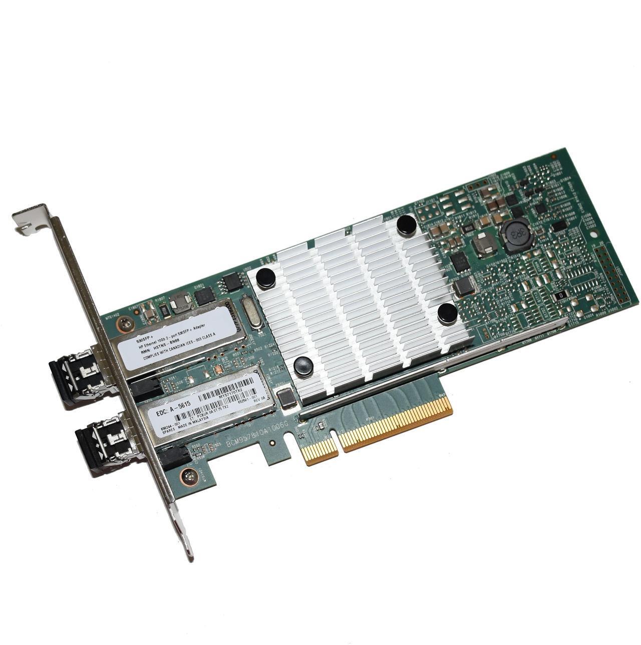Alt view image 3 of 6 - HP 530SFP+ 10GbE Dual-Port SFP+ PCIe 2.0 x8 Server Network Adapter Card Cavium 57810S High Profile 656244-001