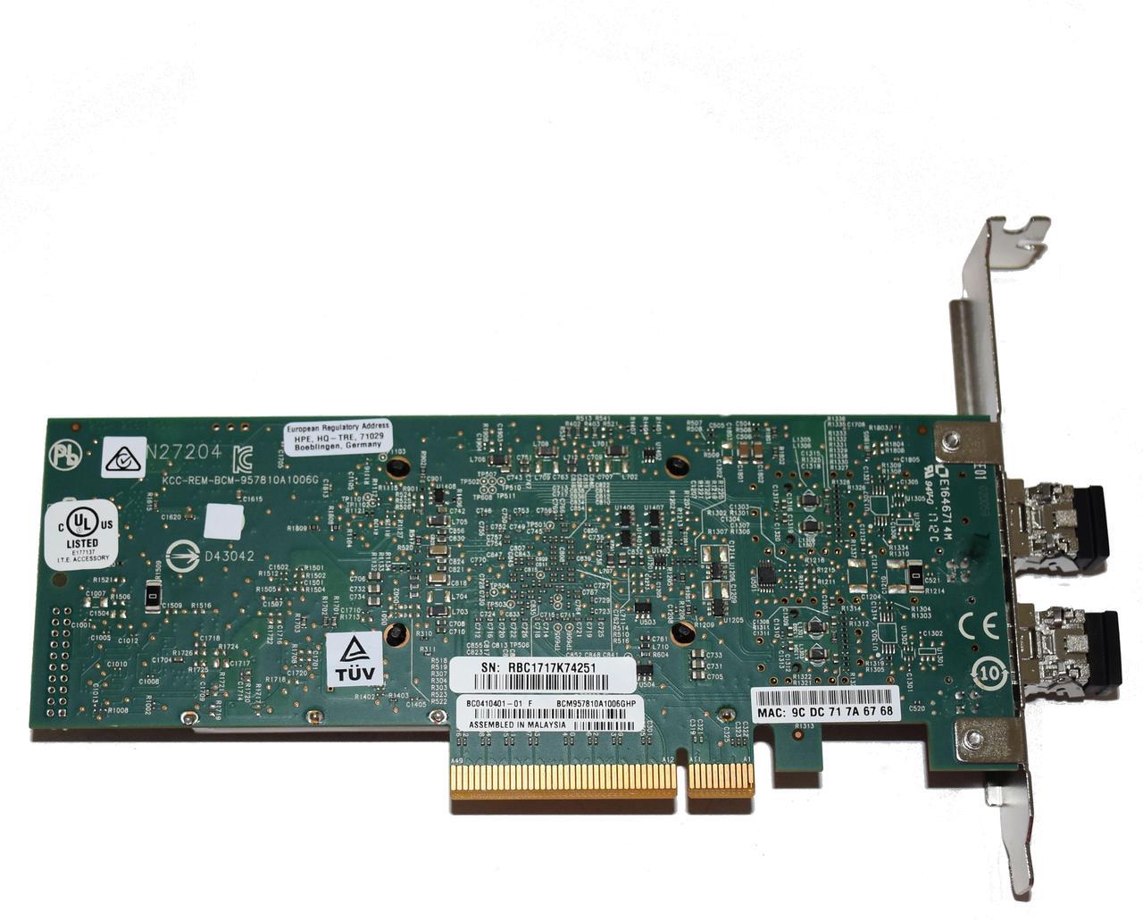 Alt view image 5 of 6 - HP 530SFP+ 10GbE Dual-Port SFP+ PCIe 2.0 x8 Server Network Adapter Card Cavium 57810S High Profile 656244-001