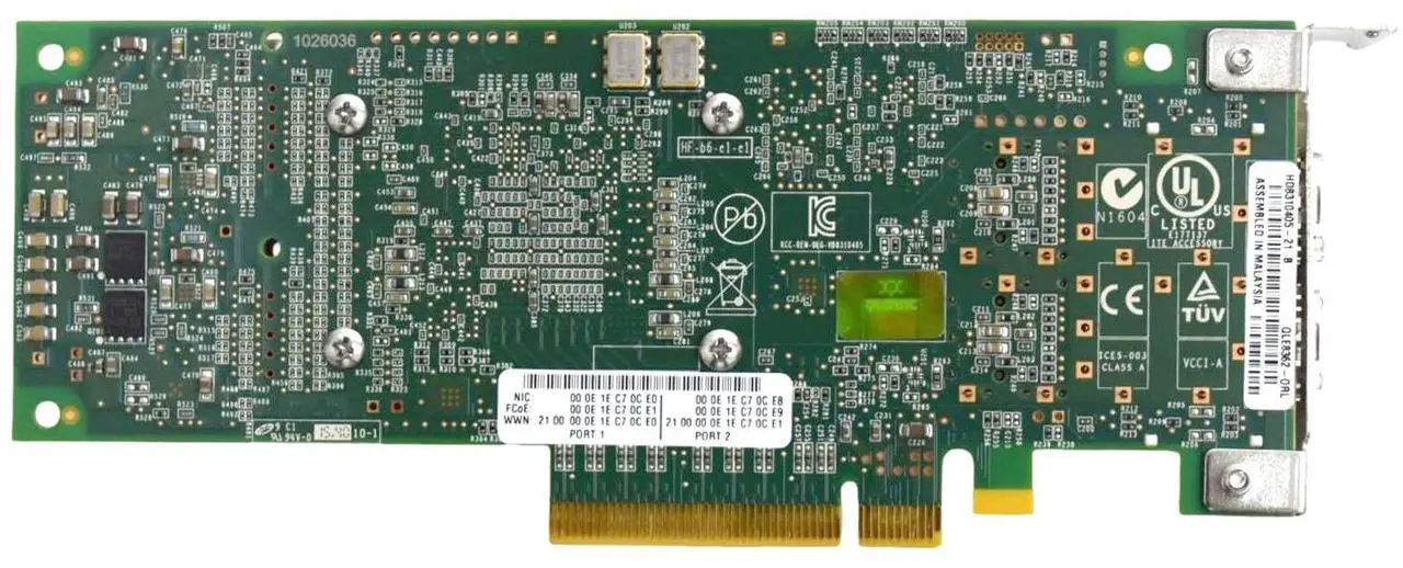 Alt view image 5 of 7 - QLogic QLE8362-ORL Dual-Port 16Gb Fibre Channel 10Gb Ethernet PCIe Card QLE8362-ORL