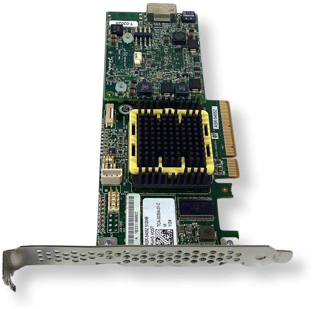 Alt view image 3 of 7 - Adaptec ASR-5405Z RAID Controller 512MB Cache PCIe x8 4-Port SAS SATA ZMCP Full-Height ASR-5405Z