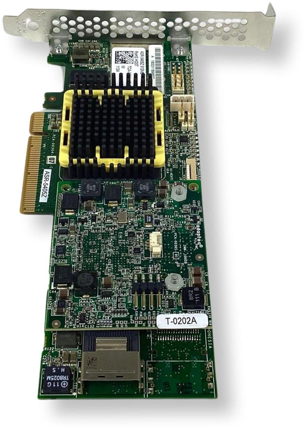 Alt view image 4 of 7 - Adaptec ASR-5405Z RAID Controller 512MB Cache PCIe x8 4-Port SAS SATA ZMCP Full-Height ASR-5405Z