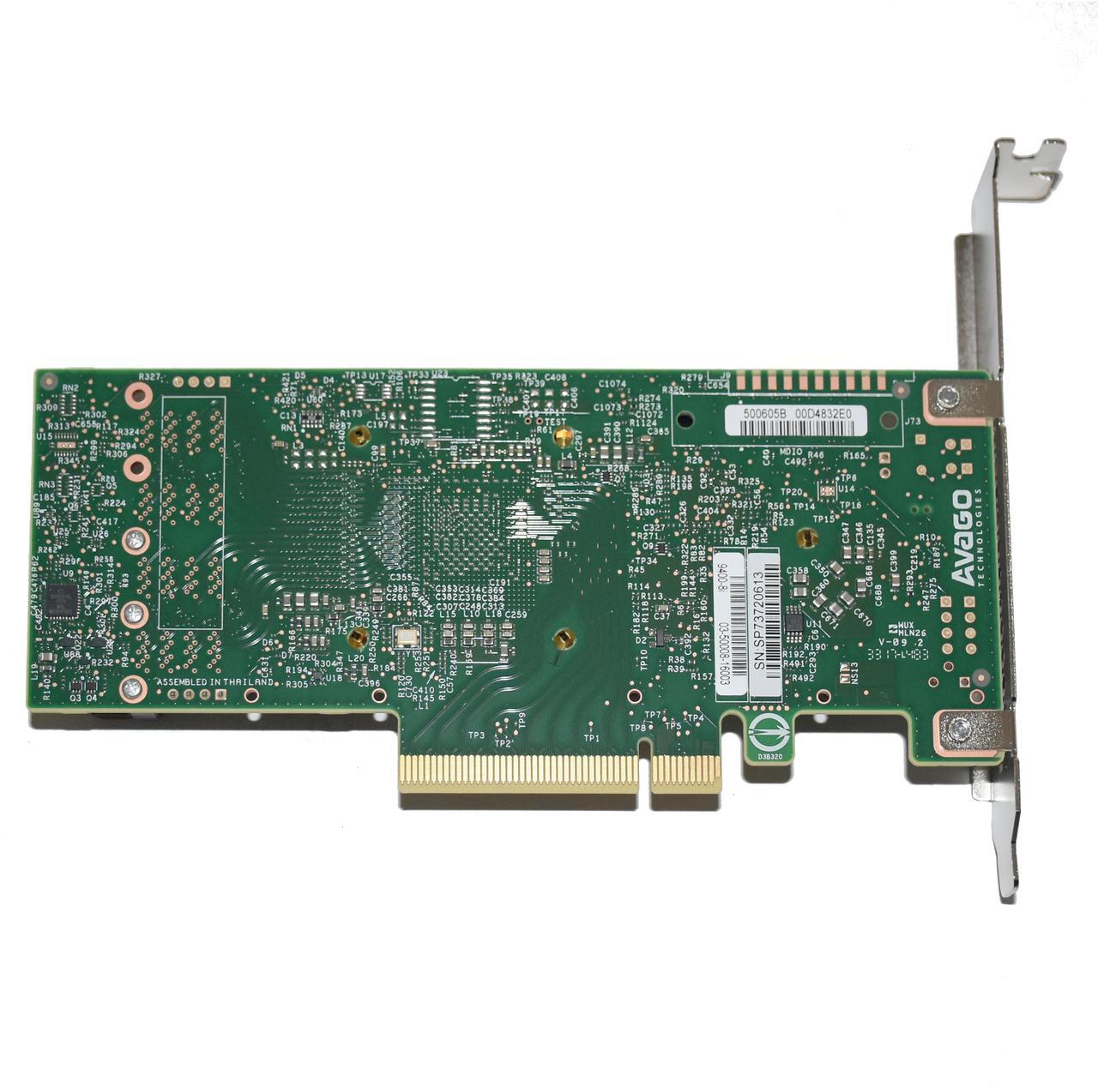 Alt view image 3 of 6 - Broadcom LSI 9400-8i Tri-Mode HBA 8-Port 12Gb/s SAS SATA NVMe PCIe 3.0 x8 Includes Full & Low Profile Brackets 9400-8I