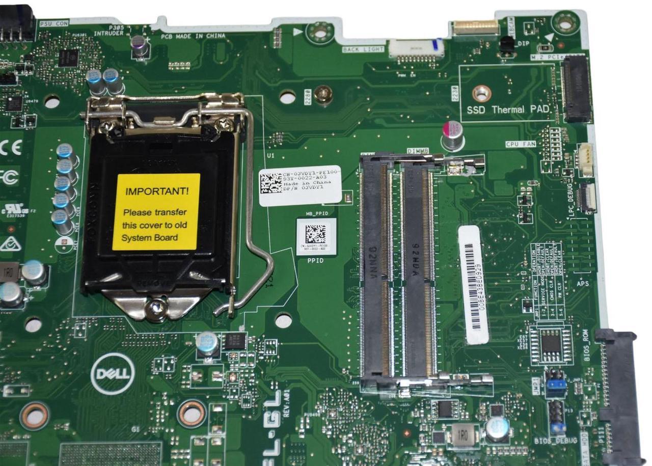 Alt view image 3 of 6 - Dell Inspiron 5477 AIO Motherboard with Intel LGA1151 Intel H370 VDY1