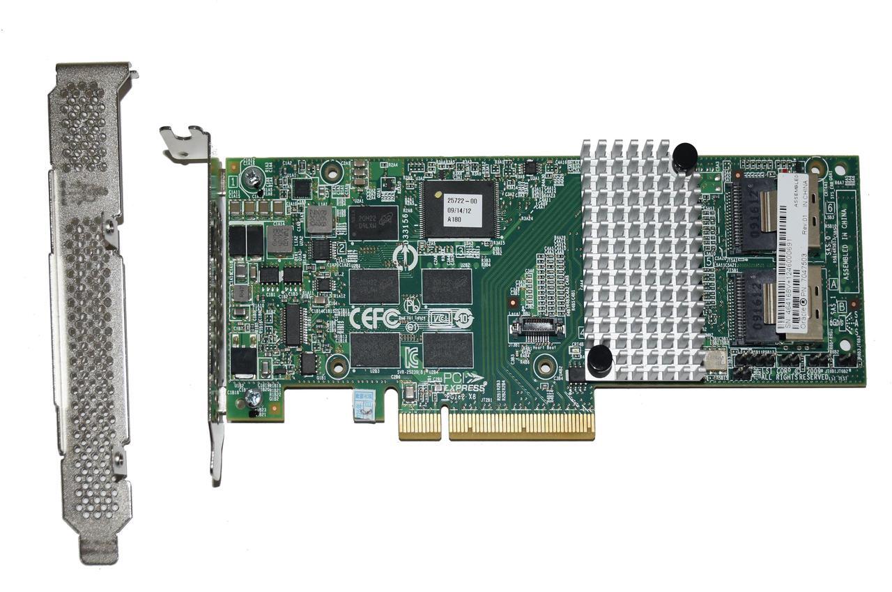 Alt view image 2 of 6 - LSI MegaRAID 8-Port 6Gb/s SATA SAS PCIe 2.0 x8 RAID Controller Card 9261-8i