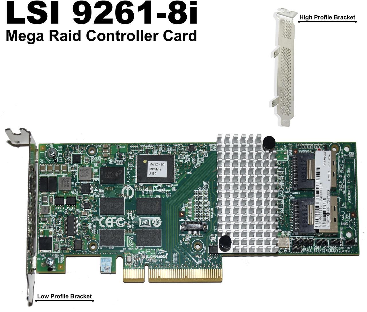 Main image of LSI MegaRAID 8-Port 6Gb/s SATA SAS PCIe 2.0 x8 RAID Controller Card 9261-8i