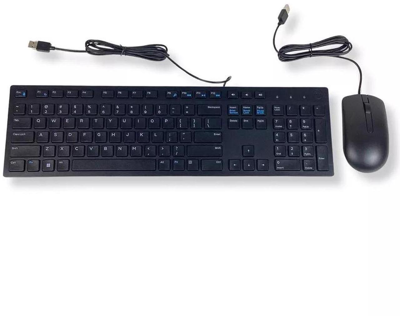 Alt view image 2 of 6 - Dell KM300C Optical Wired Mouse Combo & Wired Keyboard USB Black US English Layout Durable for Home Use KB216+MS116