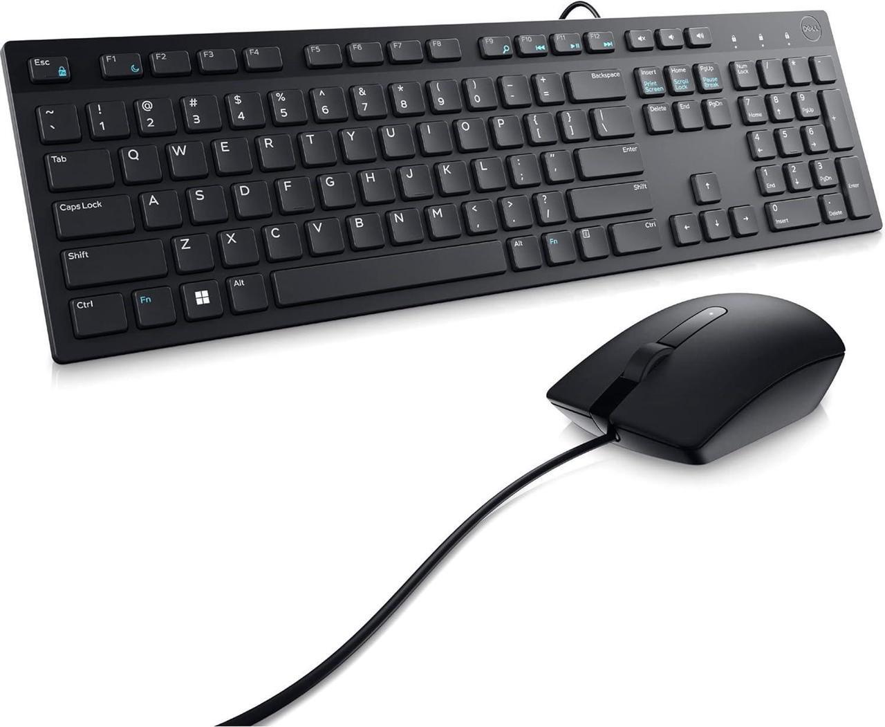 Main image of Dell Wired Keyboard and Mouse - KM300C, Black